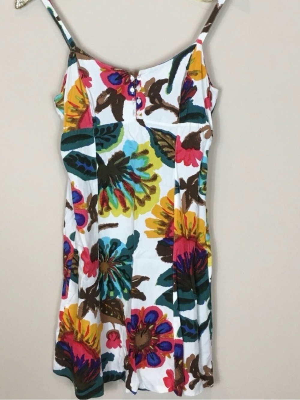 Lucky Brand Rayon Floral Mini Adjustable Spaghetti Strap Sundress S
